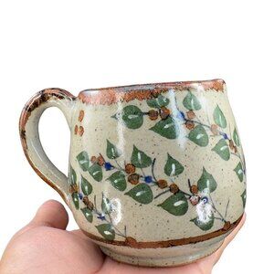 Hand Made Mexico Pottery Ceramic Small Pitcher Creamer Signed Cocotzin‎ Vintage